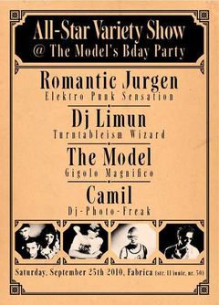 Romantic Jurgen, Camil si Limun - invitati la petrecerea de ziua lui The Model
