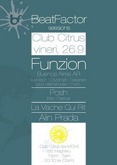 Beat Factor Sessions @ Citrus Club (Bucuresti) s-a anulat