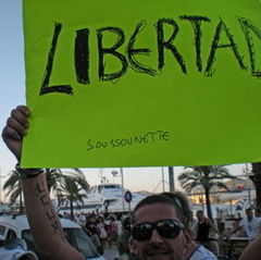 Protestul din Ibiza a inceput ieri seara
