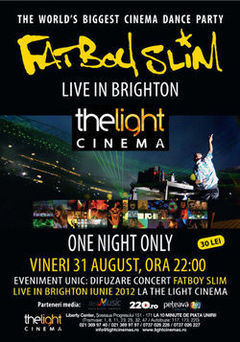 Proiectie concert Fatboy Slim live in Brighton la The Light Cinema